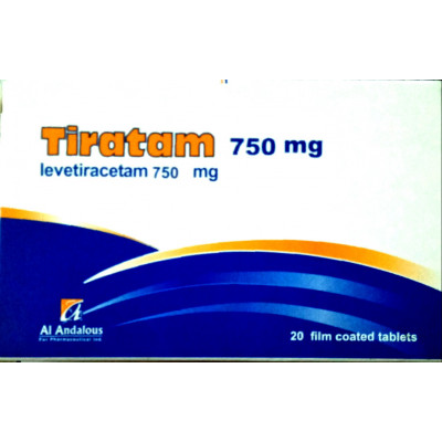 TIRATAM 750 MG ( LEVETIRACETAM )  20 F.C.TABLETS